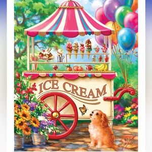 Sun’s Out 100-Piece Jigsaw Puzzle - Ice Cream Cart NIB